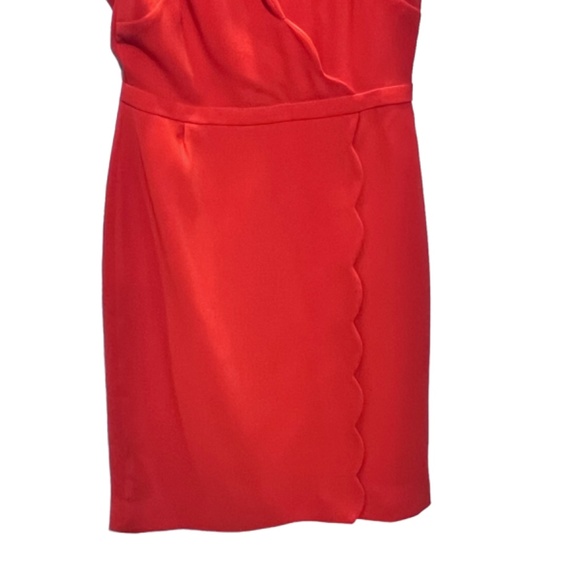 J Crew Red Sleeveless Scalloped Lined Dress - Picture 6 of 10